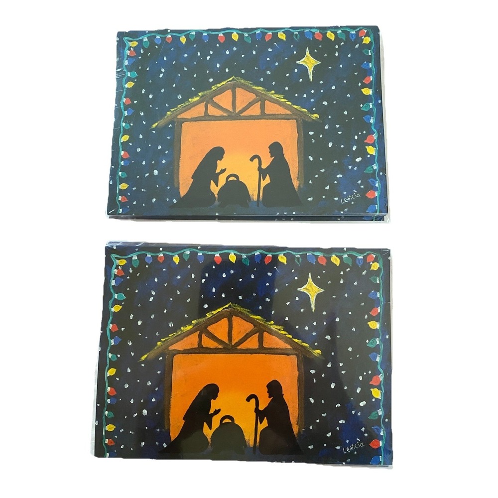 20 Children's Art Project Christmas Cards nativity‎ 2 Packs